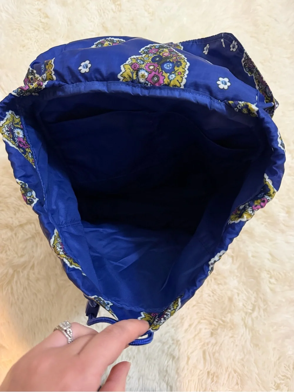 Vera Bradley Royal Blue Floral Paisley Backpack